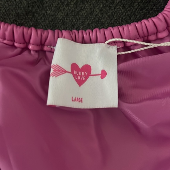 Buddy Love Dress pink faux leather size L - Picture 6 of 10